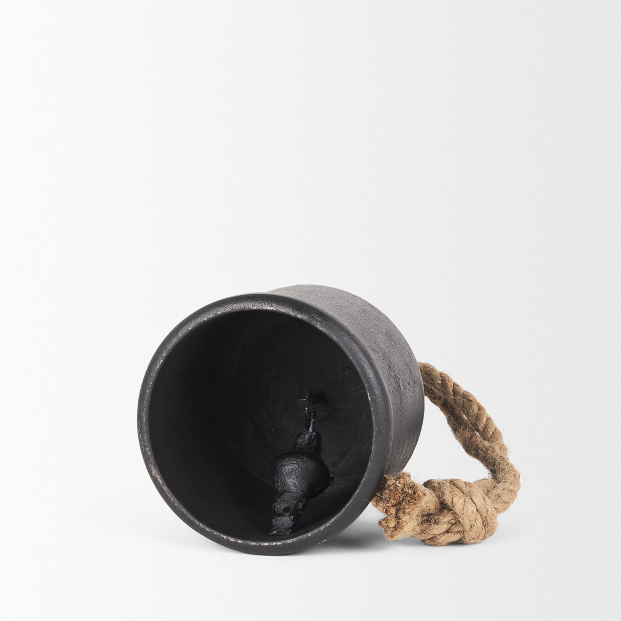 Quincy Medium Matte Black Metal Decorative Bell Object by Mercana at Eve Furniture