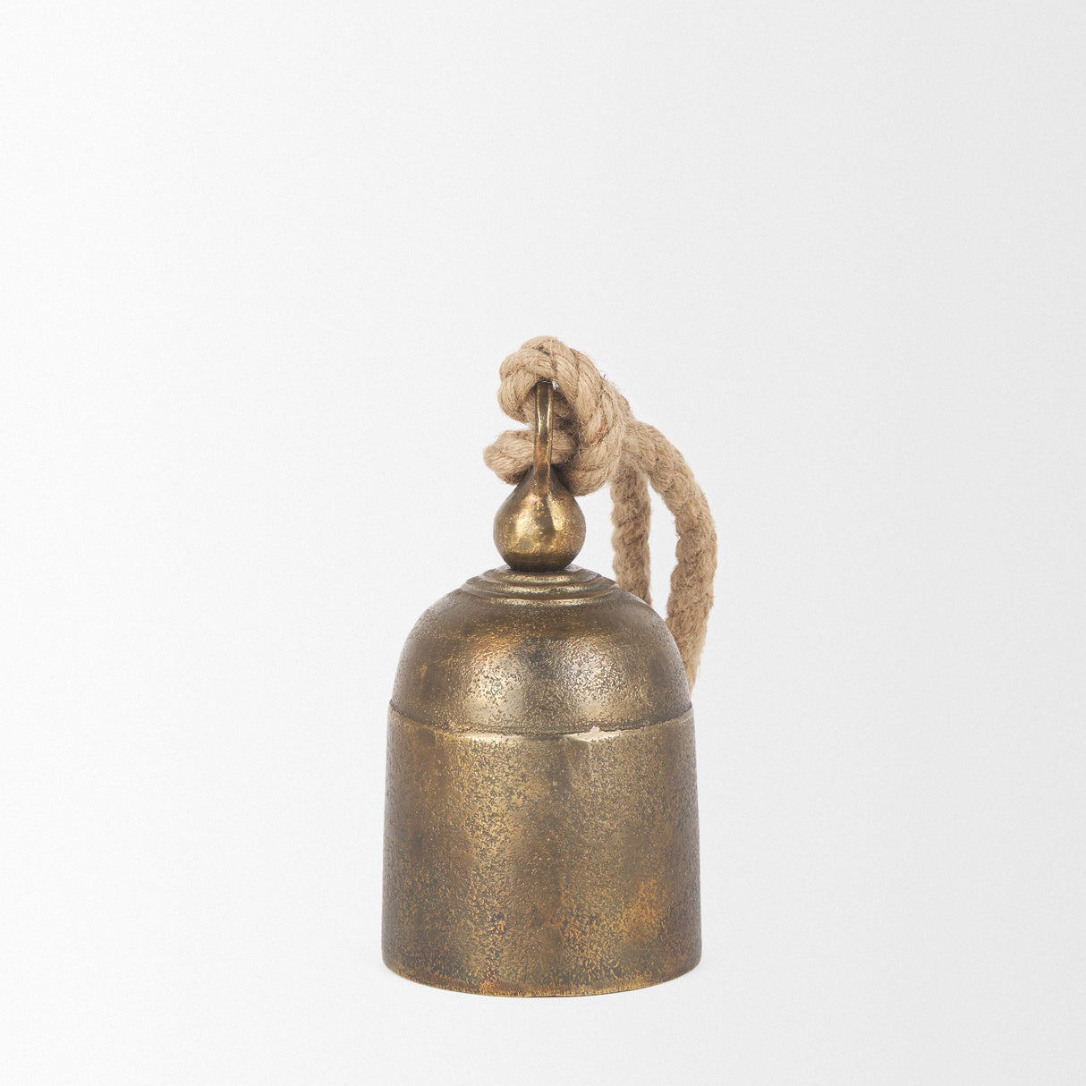 Quincy Small Gold Metal Decorative Bell Object by Mercana at Eve Furniture