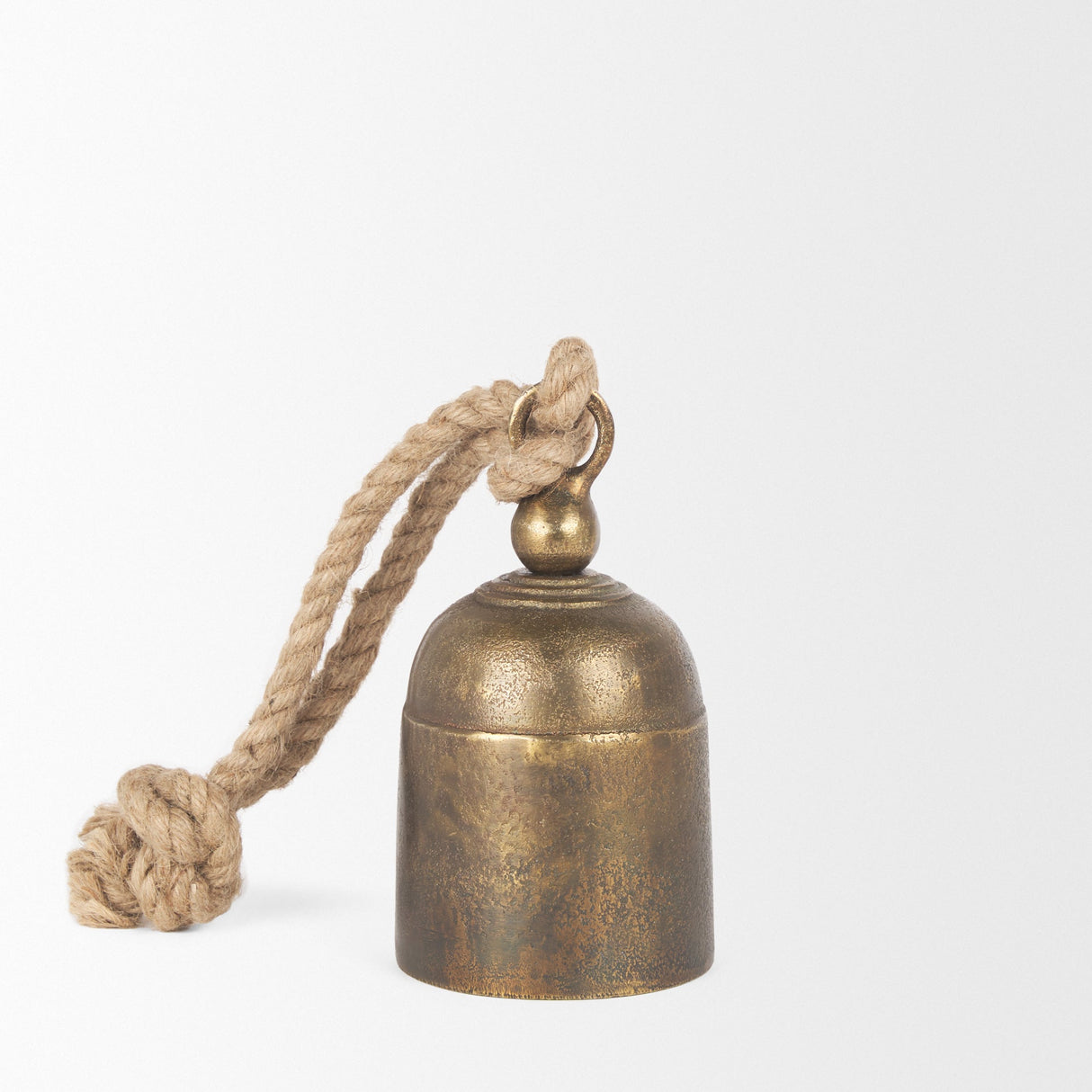 Quincy Small Gold Metal Decorative Bell Object by Mercana at Eve Furniture
