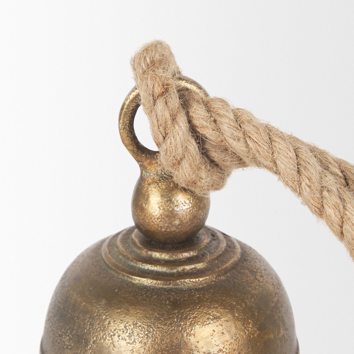 Quincy Small Gold Metal Decorative Bell Object by Mercana at Eve Furniture
