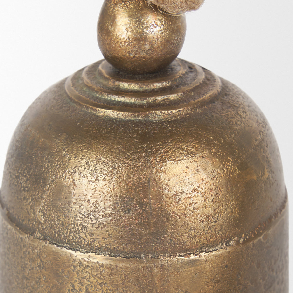 Quincy Small Gold Metal Decorative Bell Object by Mercana at Eve Furniture