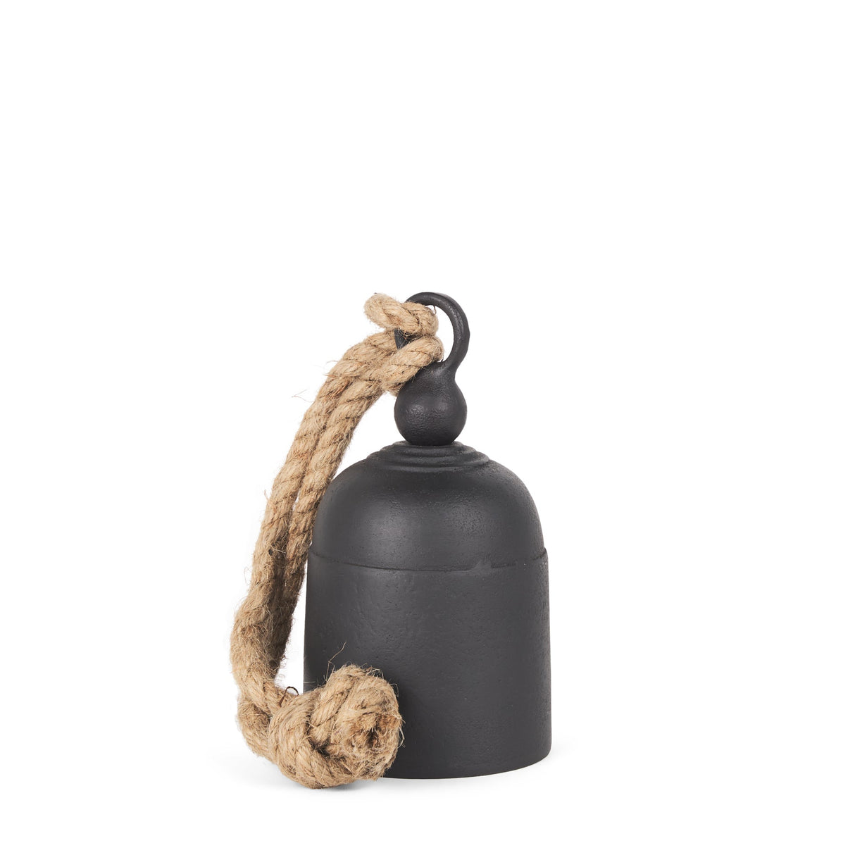 Quincy Small Matte Black Metal Decorative Bell Object by Mercana at Eve Furniture