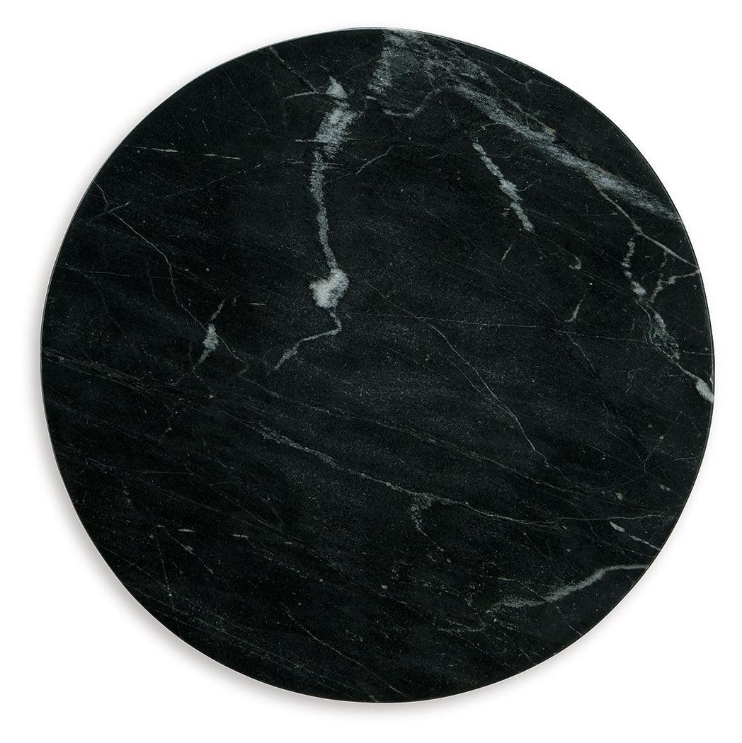 Quinndon Brown/Black Accent Table by Ashley at Eve Furniture