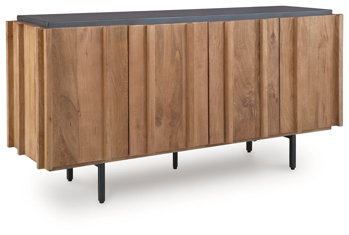 Quintavious Brown/Charcoal Accent Cabinet by ASHLEY FURNITURE at Eve Furniture