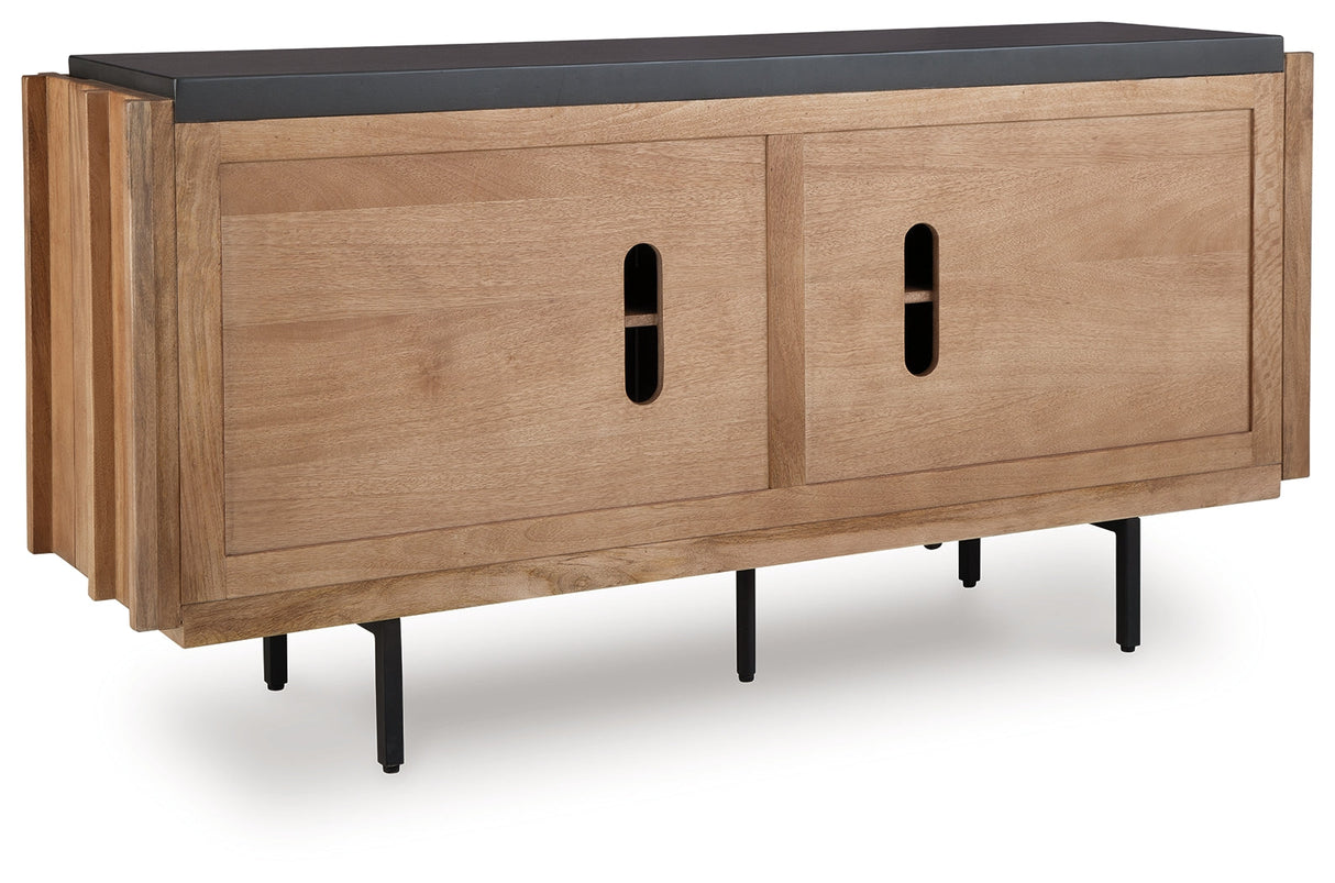 Quintavious Brown/Charcoal Accent Cabinet by ASHLEY FURNITURE at Eve Furniture