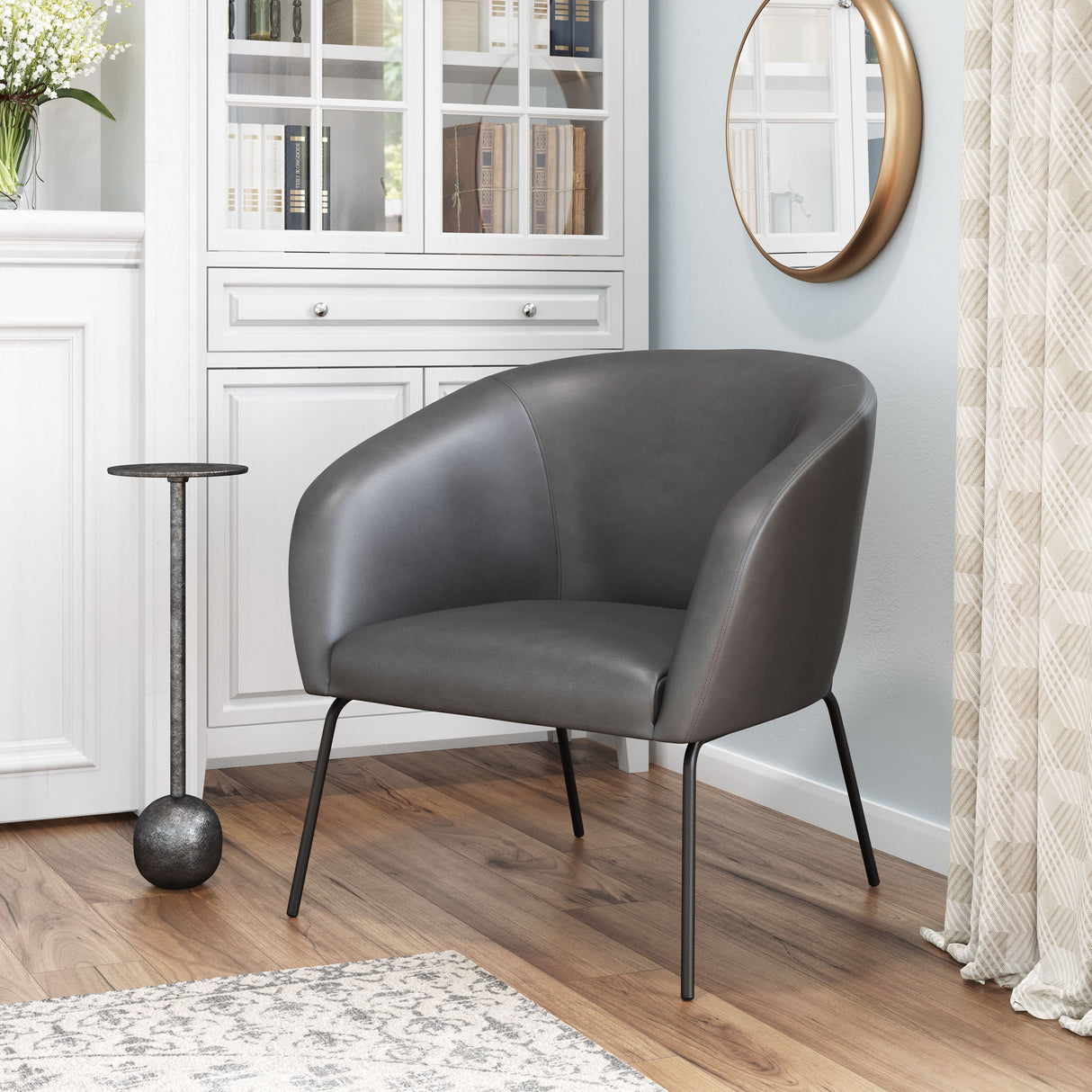 Quinten Vintage Gray Accent Chair by Zuomod at Eve Furniture