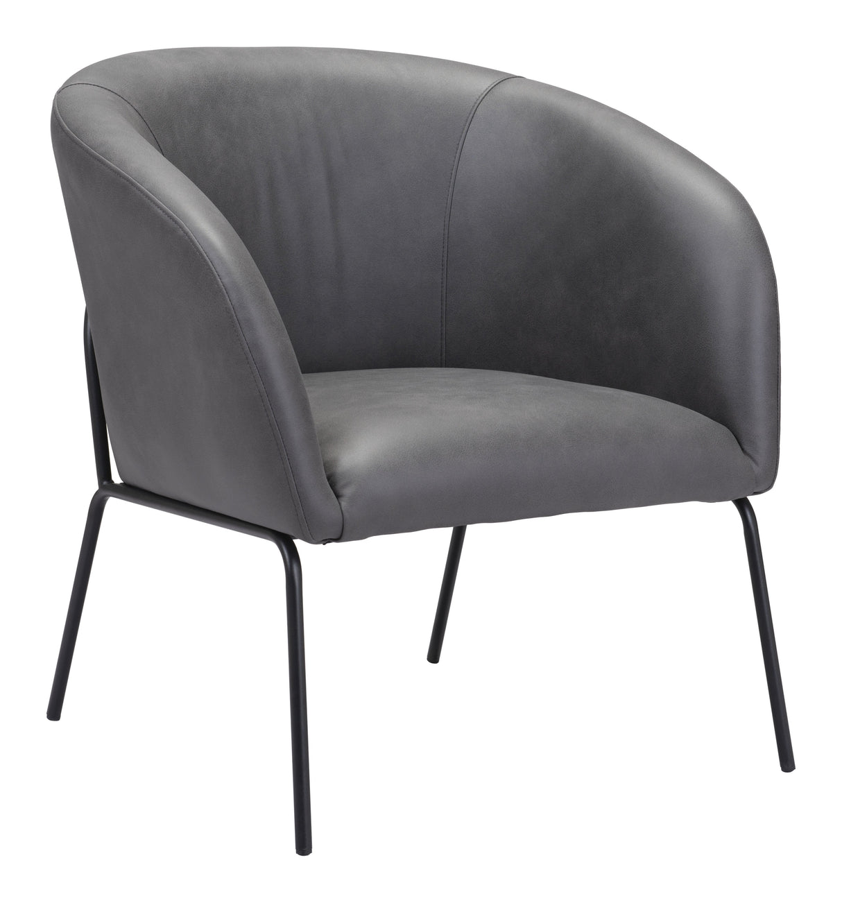 Quinten Vintage Gray Accent Chair by Zuomod at Eve Furniture