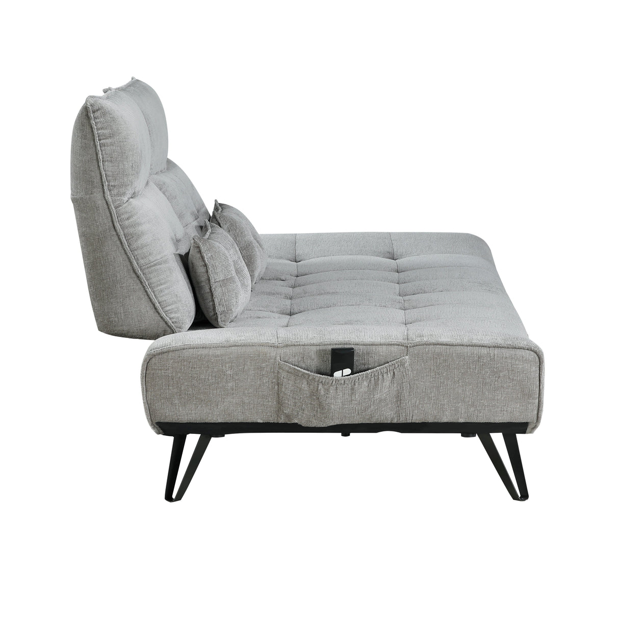 Quonsett Gray Sofa with Power Adjustable Seat by Homelegance at Eve Furniture