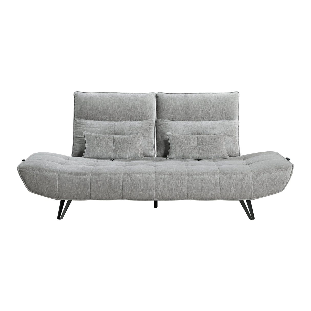 Quonsett Gray Sofa with Power Adjustable Seat by Homelegance at Eve Furniture