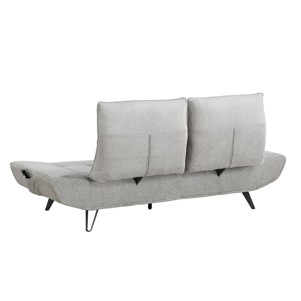 Quonsett Light Gray Sofa with Power Adjustable Seat by Homelegance at Eve Furniture