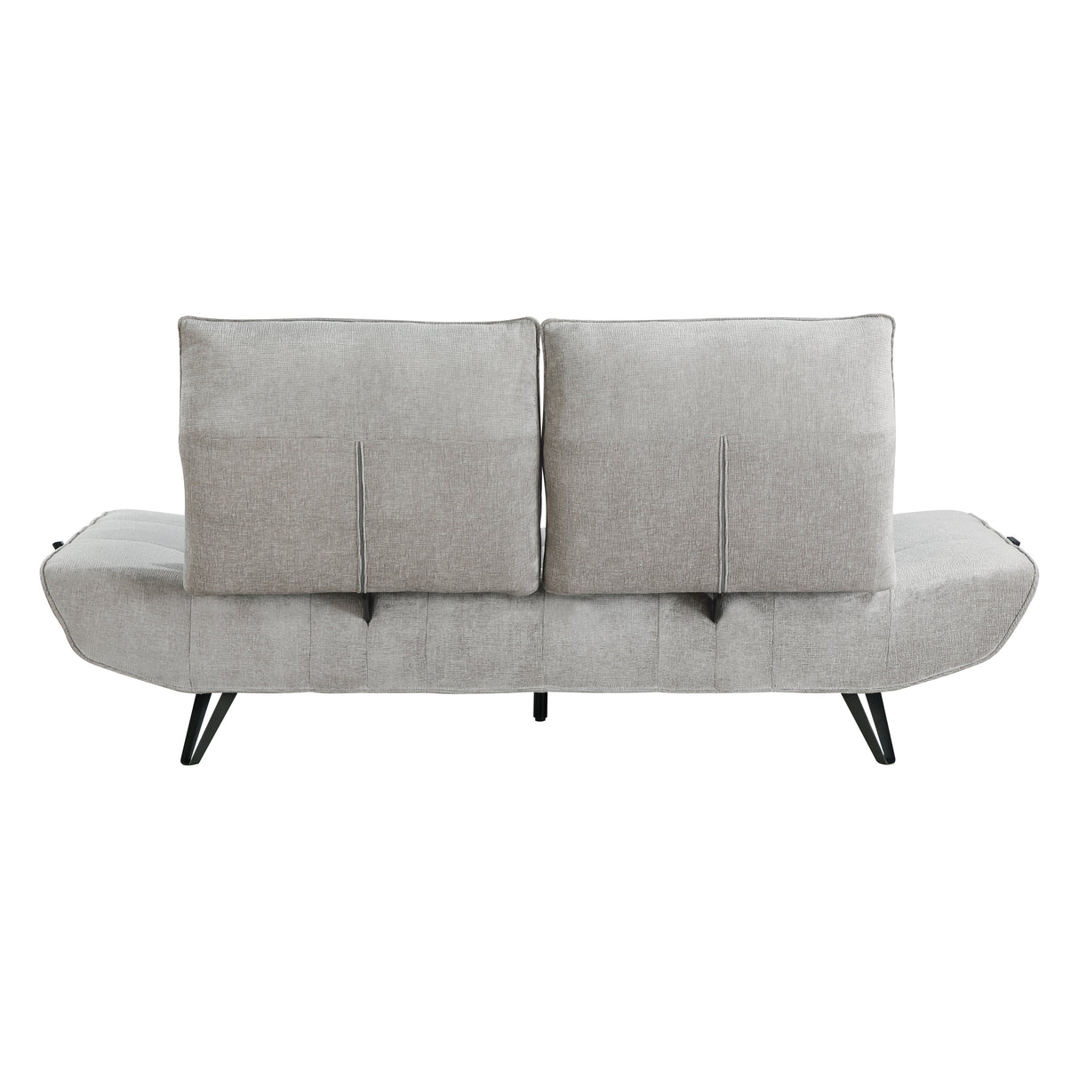 Quonsett Light Gray Sofa with Power Adjustable Seat by Homelegance at Eve Furniture