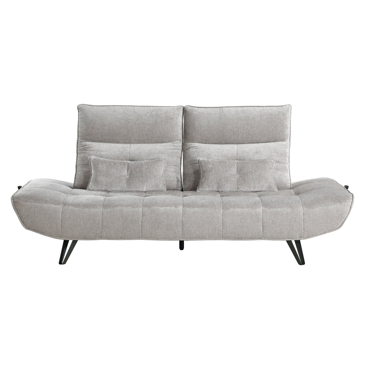 Quonsett Light Gray Sofa with Power Adjustable Seat by Homelegance at Eve Furniture
