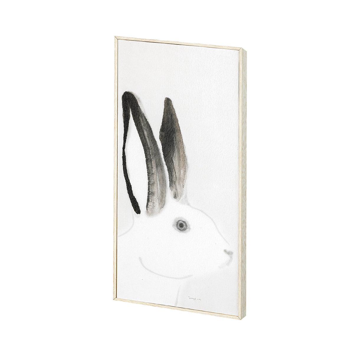 Rabit Gazing I by Mercana Studio a Hand Embellished Textured Framed Art Print by Mercana at Eve Furniture