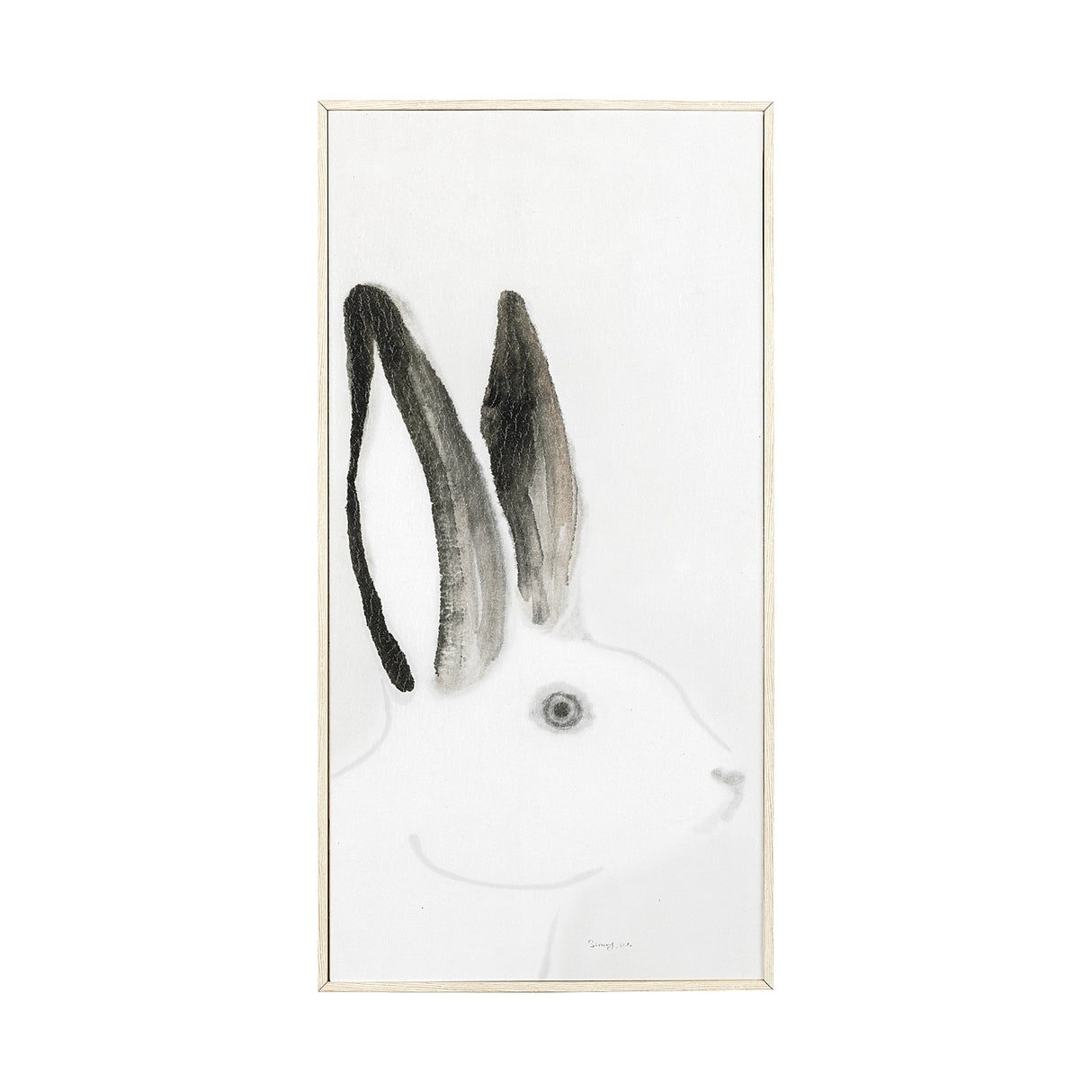 Rabit Gazing I by Mercana Studio a Hand Embellished Textured Framed Art Print by Mercana at Eve Furniture