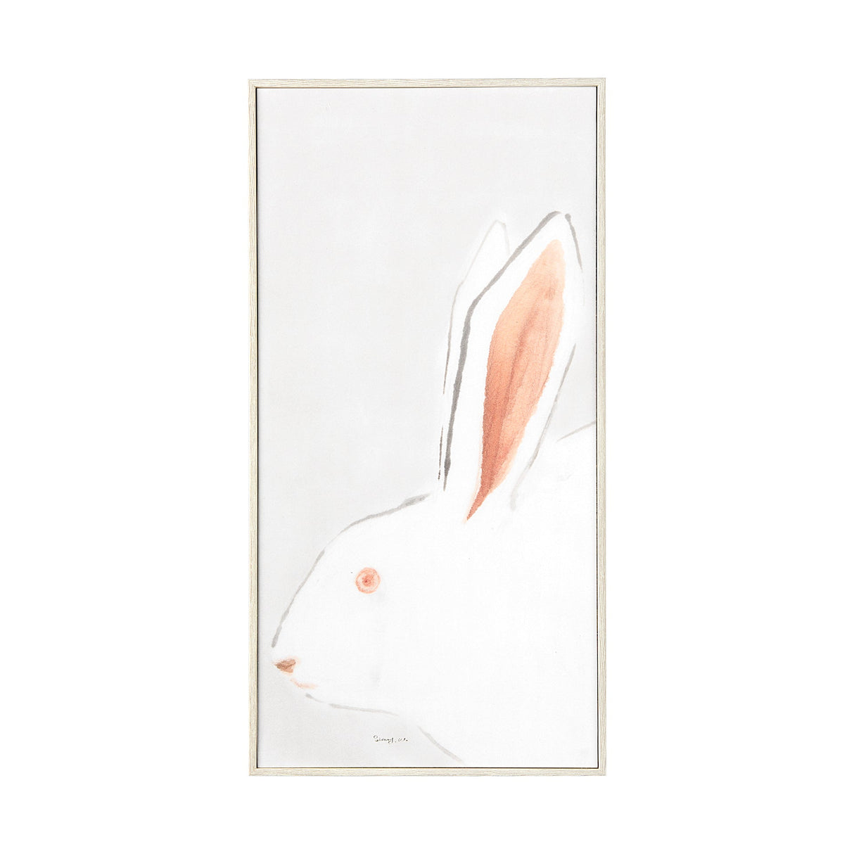 Rabit Gazing II by Mercana Studio a Hand Embellished Textured Framed Art Print by Mercana at Eve Furniture