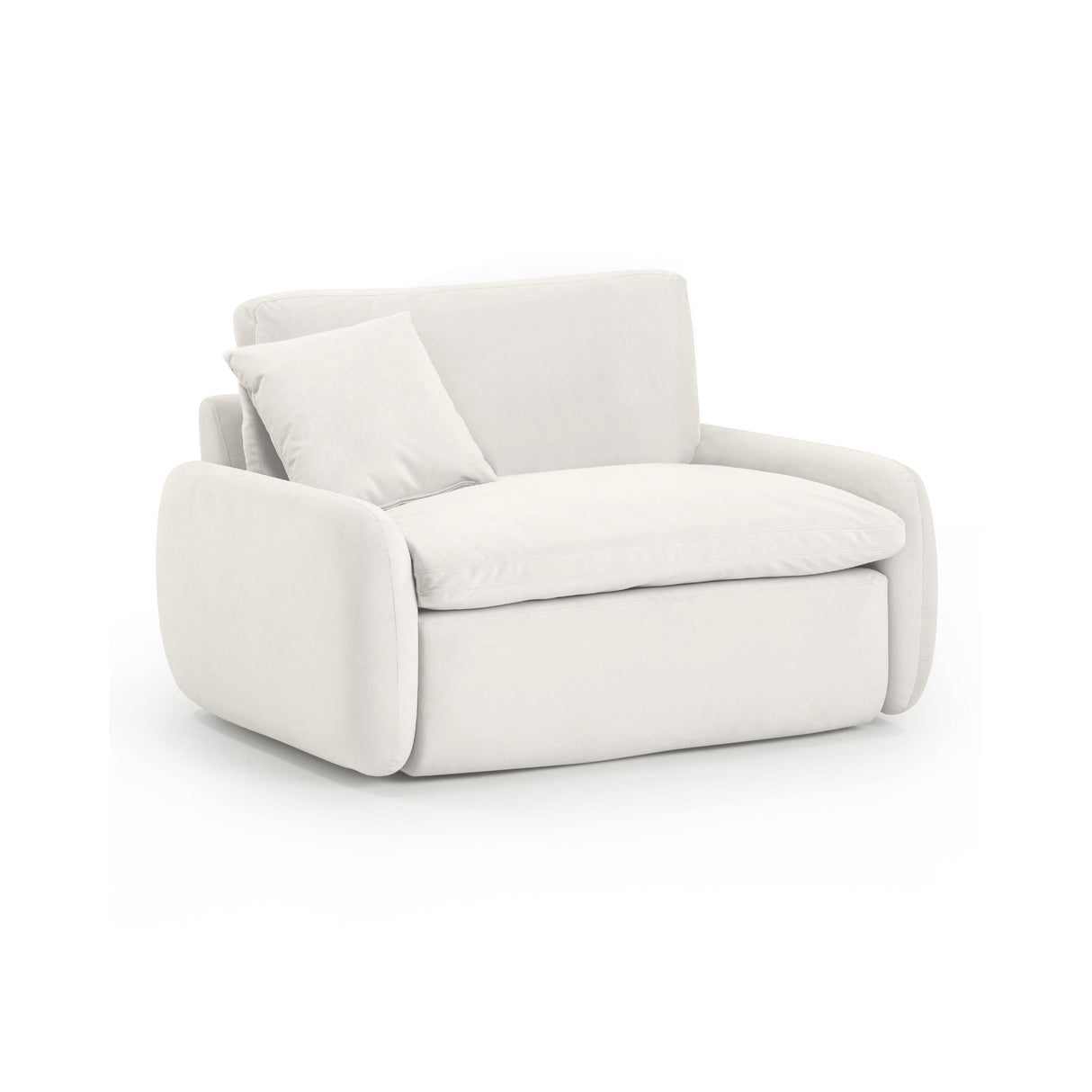 Rachelle Cream Performance Velvet Lounge Chair by TOV Furniture at Eve Furniture