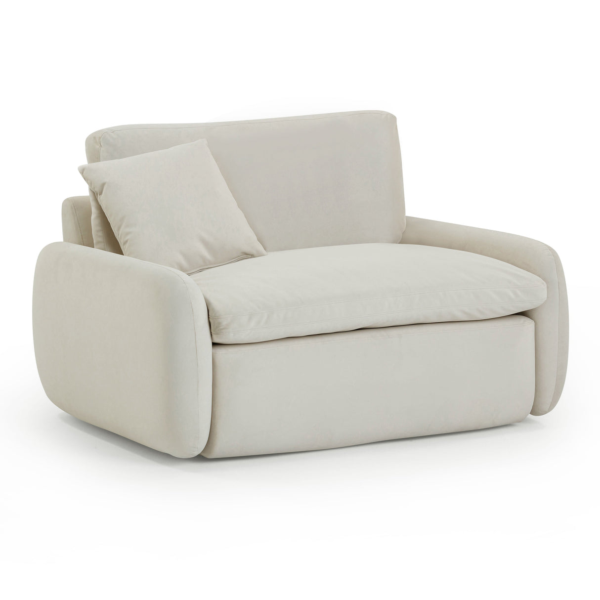 Rachelle Cream Velvet Lounge Chair by TOV Furniture at Eve Furniture