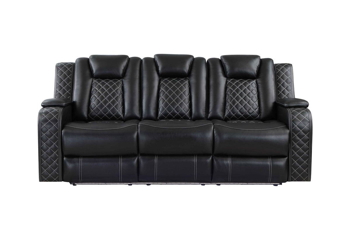 Radiant Black Power Reclining Sofa and Loveseat by Homelegance at Eve Furniture