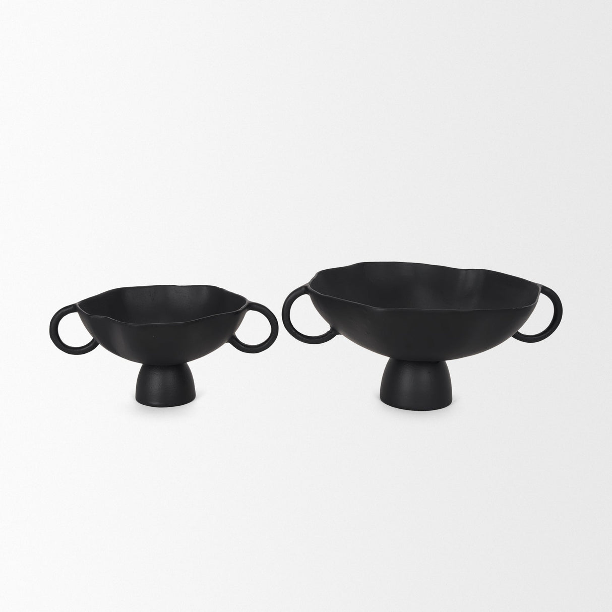 Radka Large Matte Black Metal Decorative Bowl by Mercana at Eve Furniture