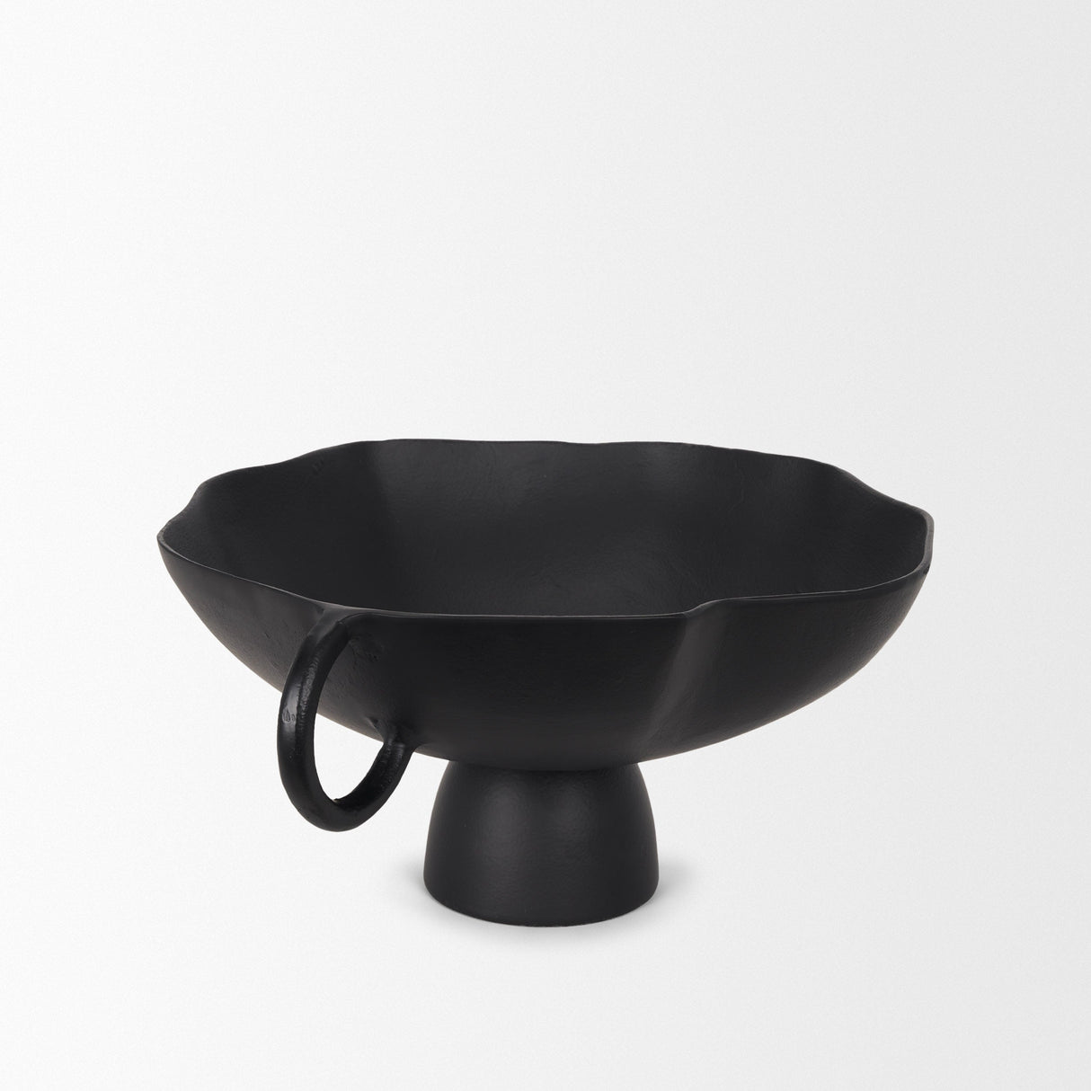 Radka Large Matte Black Metal Decorative Bowl by Mercana at Eve Furniture