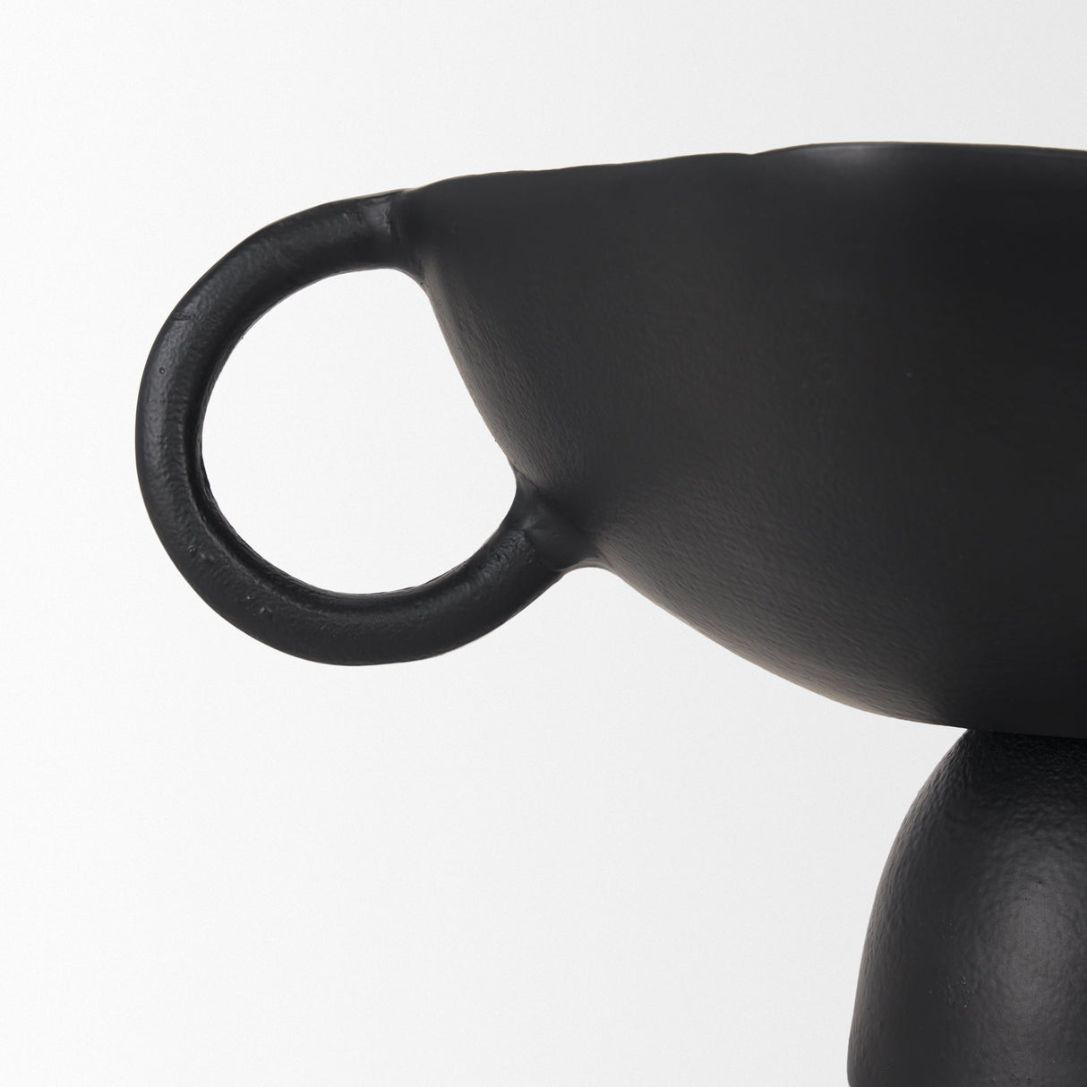 Radka Small Matte Black Metal Decorative Bowl by Mercana at Eve Furniture