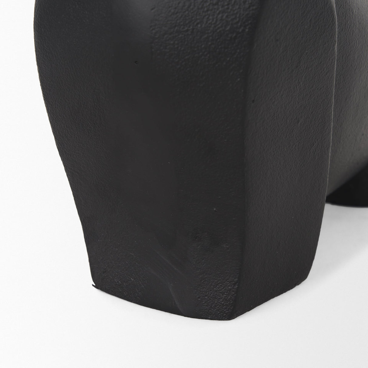 Radu Large Matte Black Metal Bull Decorative Object by Mercana at Eve Furniture