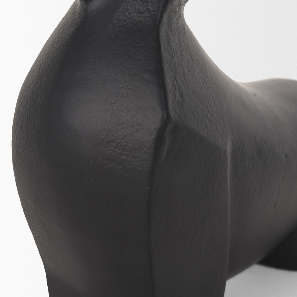 Radu Small Matte Black Metal Bull Decorative Object by Mercana at Eve Furniture