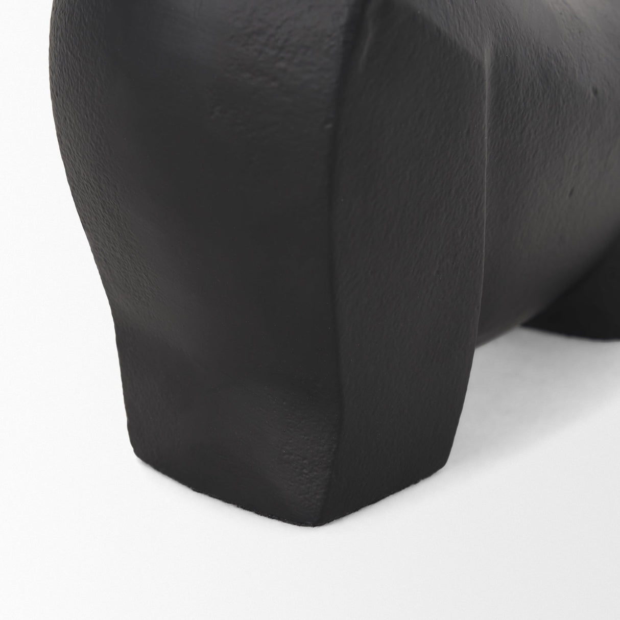 Radu Small Matte Black Metal Bull Decorative Object by Mercana at Eve Furniture