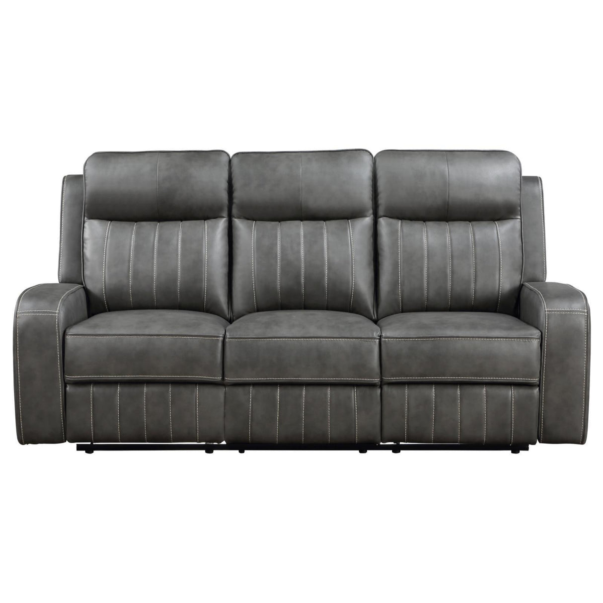 Raelynn Grey Upholstered Motion Reclining Sofa by Coaster at Eve Furniture