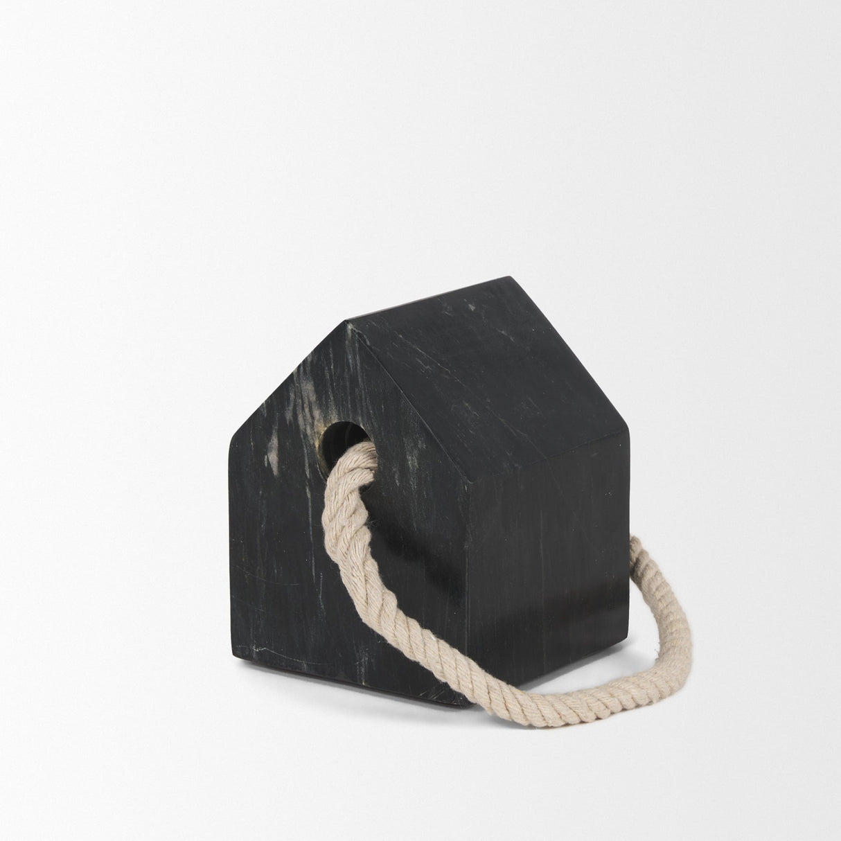 Raena Black Marble House Door Stopper by Mercana at Eve Furniture