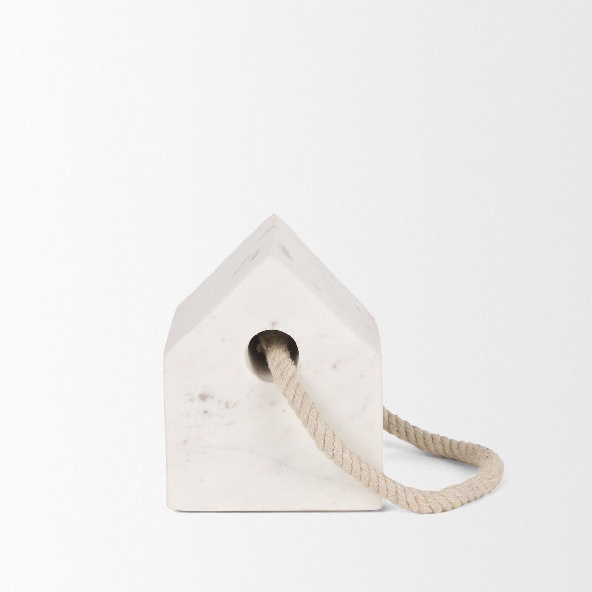 Raena White Marble House Door Stopper by Mercana at Eve Furniture