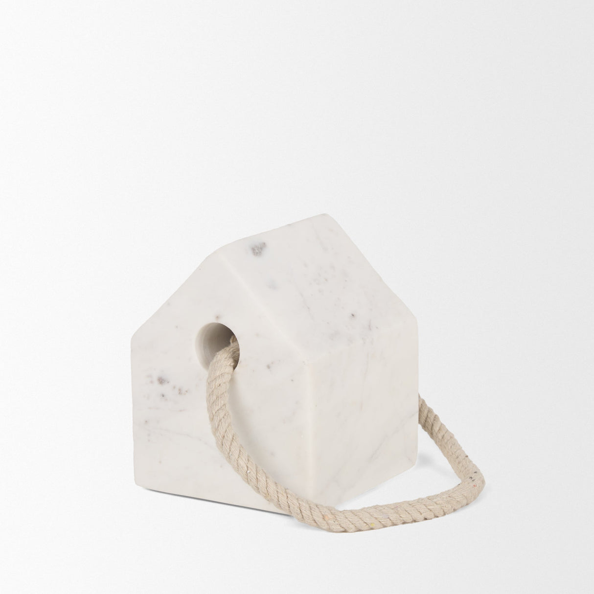 Raena White Marble House Door Stopper by Mercana at Eve Furniture