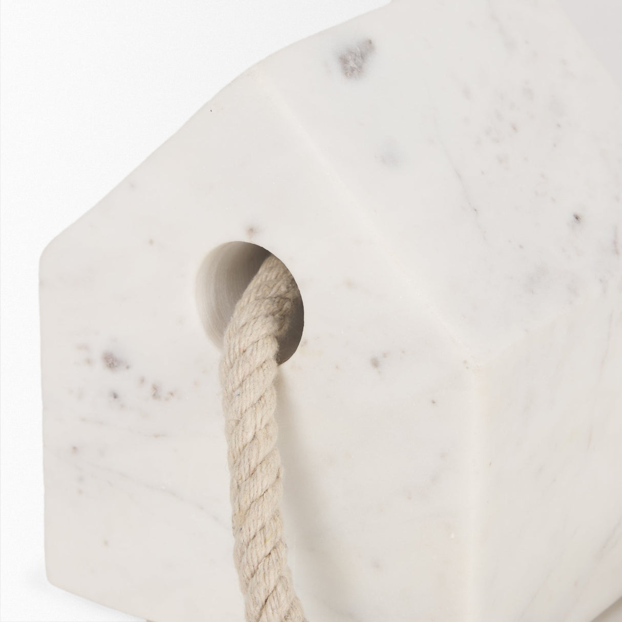 Raena White Marble House Door Stopper by Mercana at Eve Furniture