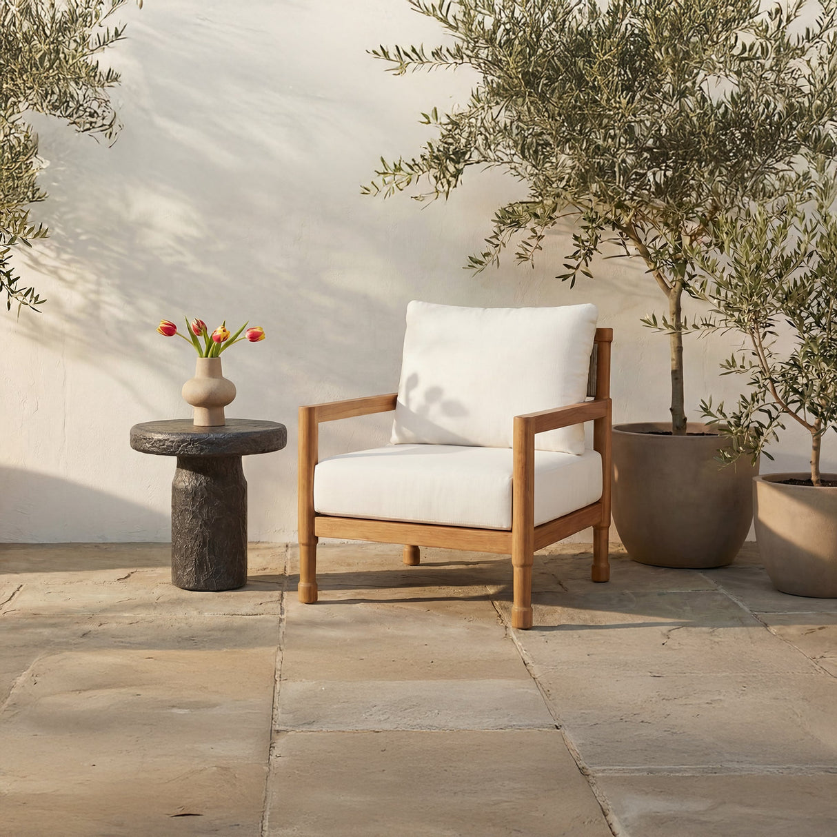 Raf Natural Outdoor Accent Chair by MOES at Eve Furniture