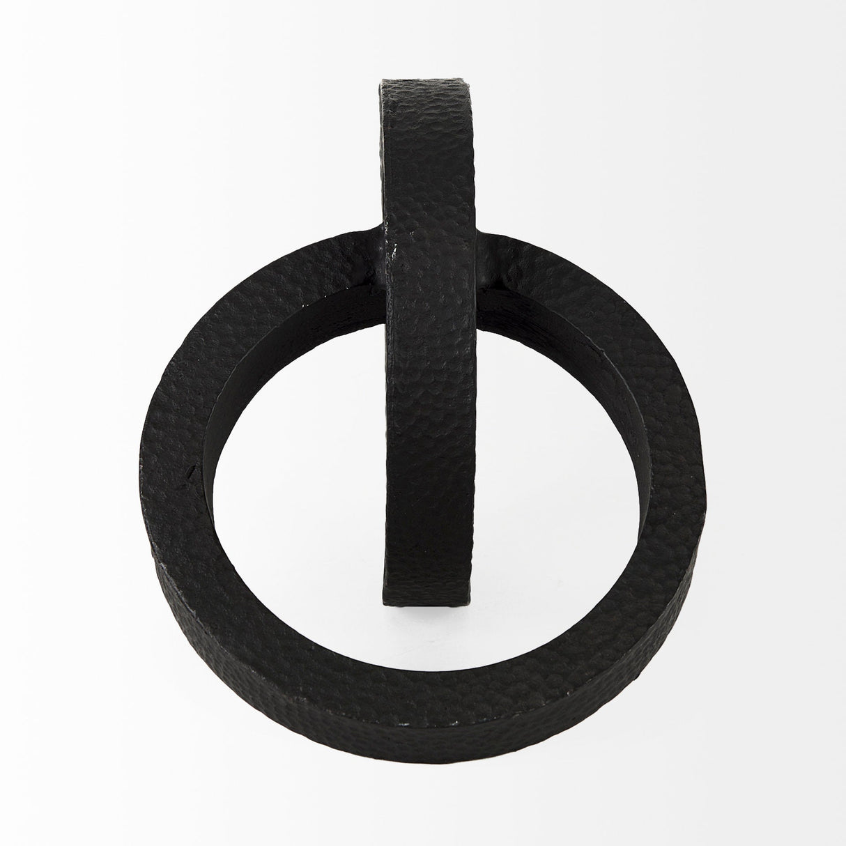 Rafiki Two Blackened Hammered Finish Metal Conjoined Circles by Mercana at Eve Furniture