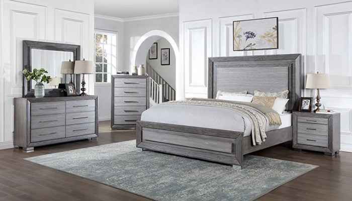 Raiden Gray 5-Piece Queen Bedroom Set by Furniture of America at Eve Furniture