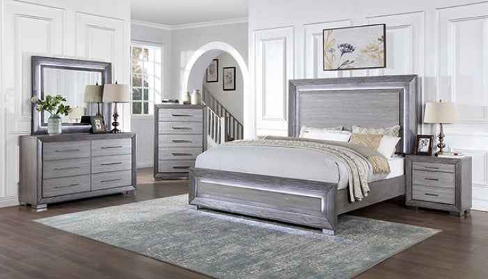 Raiden Gray 5-Piece Queen Bedroom Set by Furniture of America at Eve Furniture