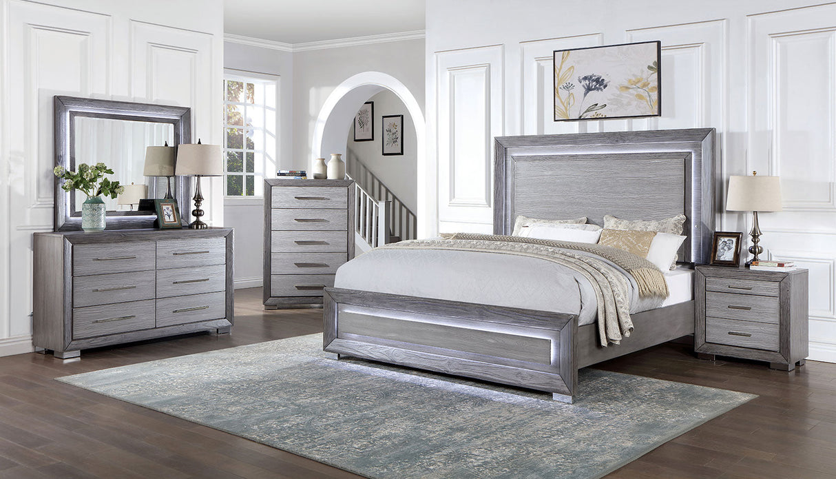 Raiden Gray King Bed by Furniture of America at Eve Furniture