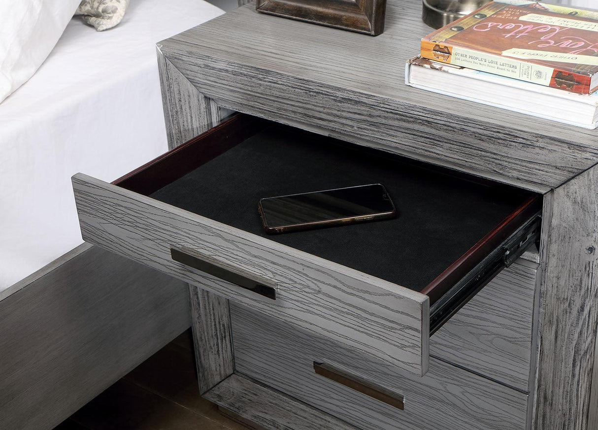 Raiden Gray Night Stand by Furniture of America at Eve Furniture