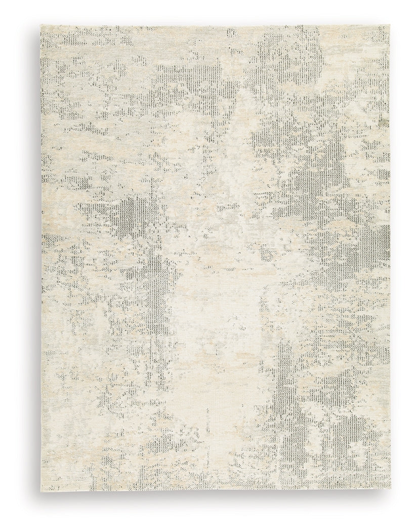 Raif Gray/White/Cream Large Rug by Ashley at Eve Furniture
