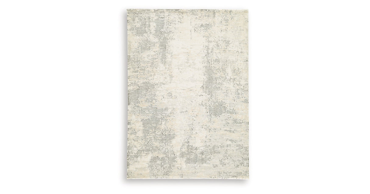 Raif Gray/White/Cream Medium Rug by Ashley at Eve Furniture
