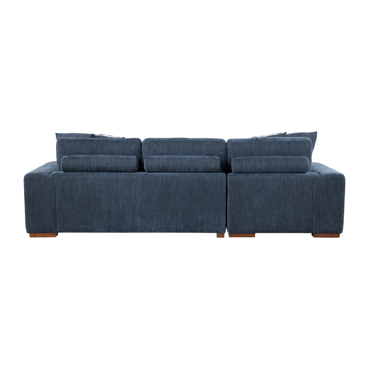 Raife Blue 3-Piece Sectional with Left Chaise and Ottoman by Homelegance at Eve Furniture