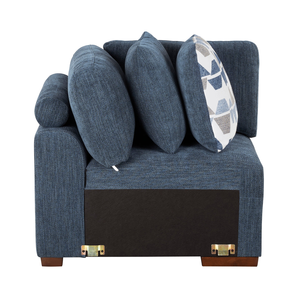Raife Blue 4-Piece Sectional with Left Chaise by Homelegance at Eve Furniture