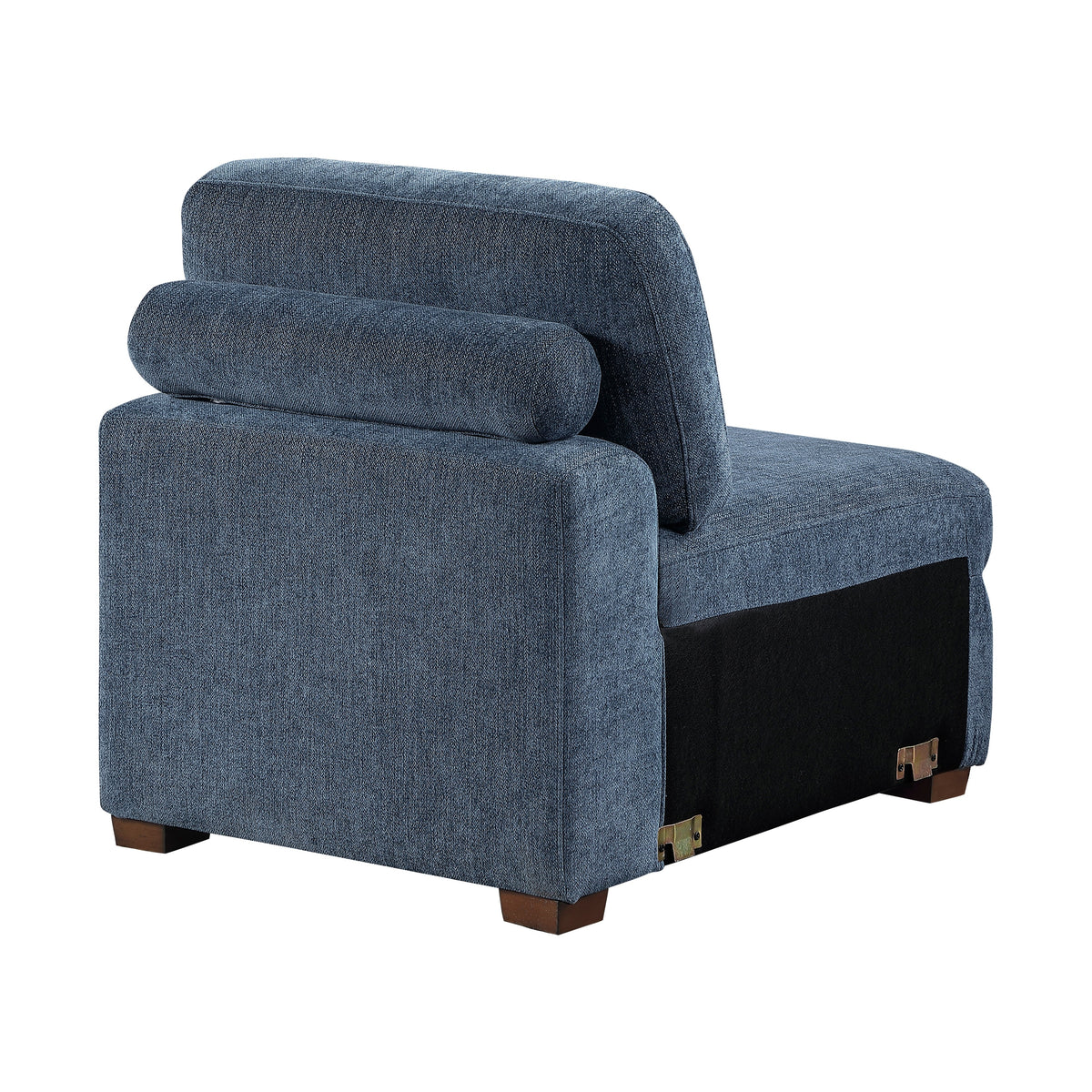 Raife Blue 4-Piece Sectional with Right Chaise and Pull-out Bed by Homelegance at Eve Furniture