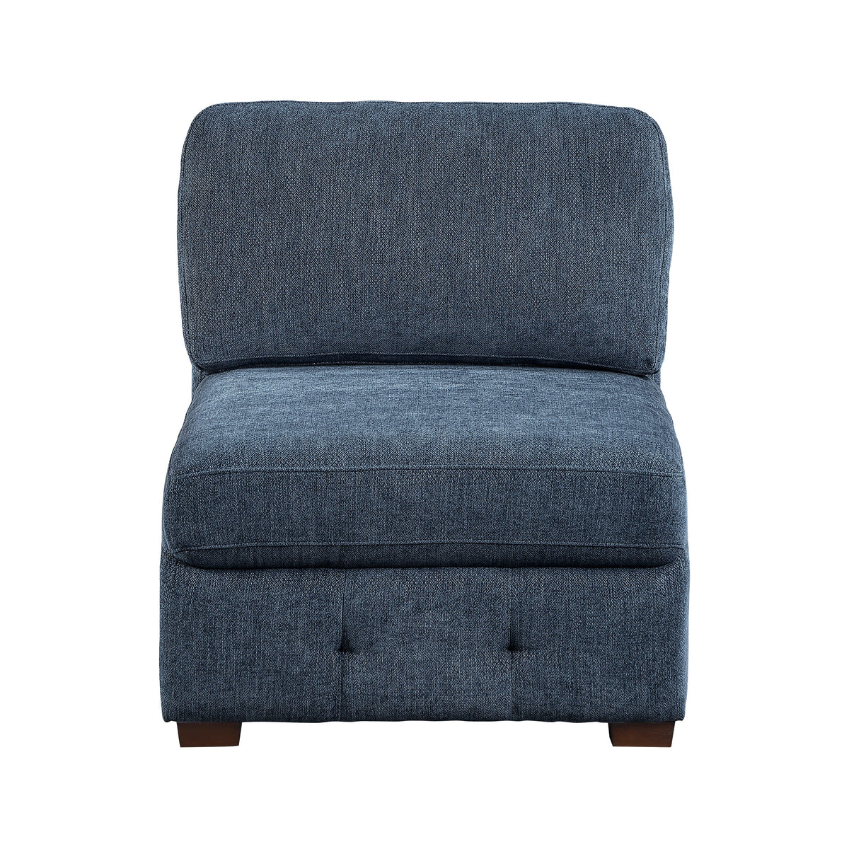 Raife Blue 5-Piece Sectional with Right Chaise and Pull-out Bed by Homelegance at Eve Furniture