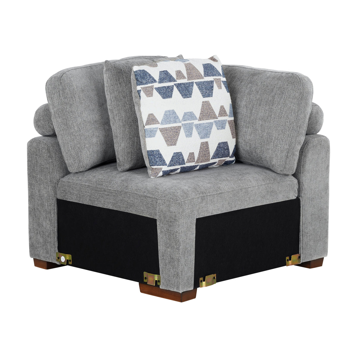 Raife Gray 4-Piece Sectional with Right Chaise and Pull-out Bed by Homelegance at Eve Furniture