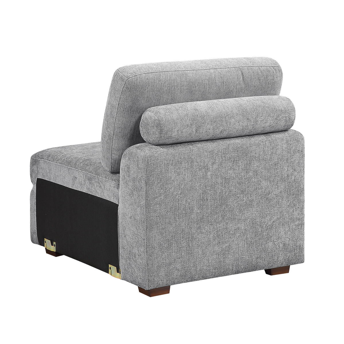 Raife Gray 4-Piece Sectional with Right Chaise and Pull-out Bed by Homelegance at Eve Furniture