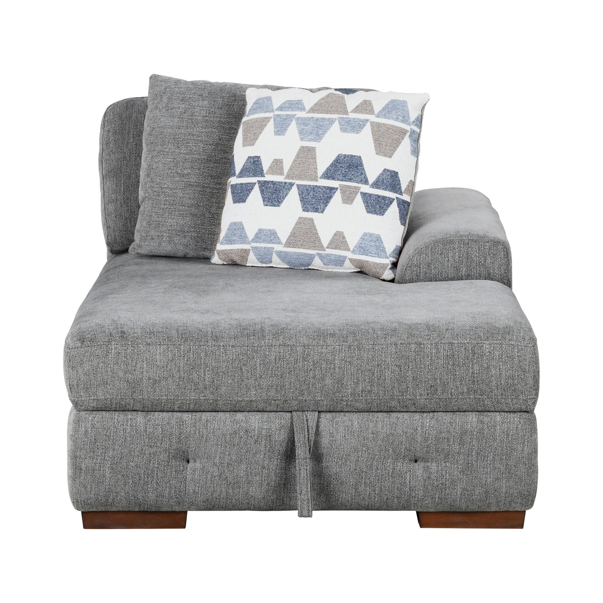 Raife Gray 4-Piece Sectional with Right Chaise and Pull-out Bed by Homelegance at Eve Furniture
