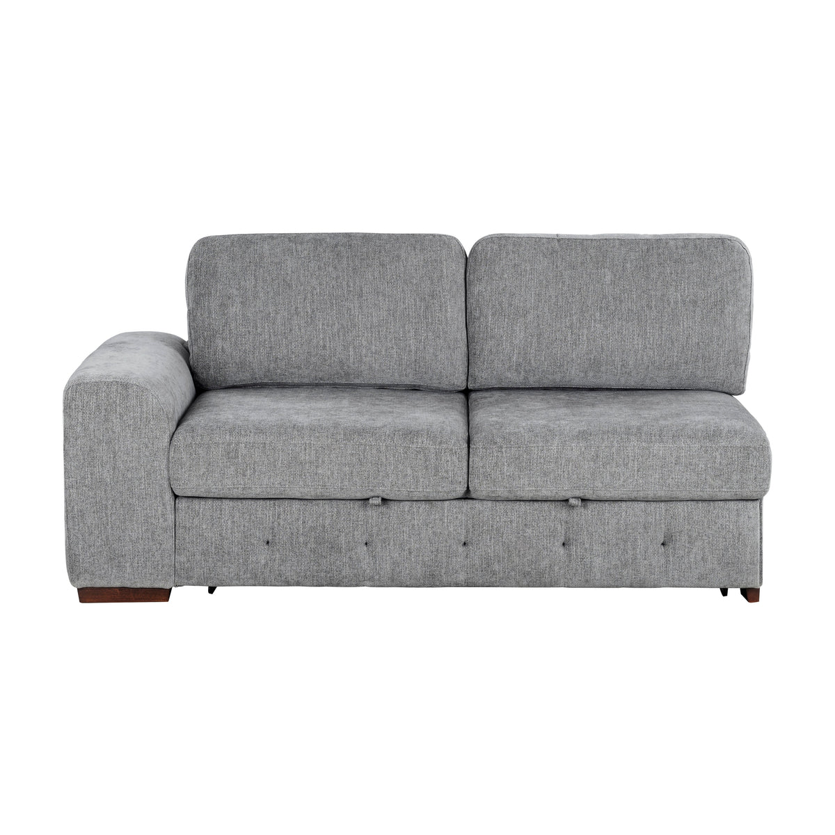 Raife Gray 4-Piece Sectional with Right Chaise and Pull-out Bed by Homelegance at Eve Furniture