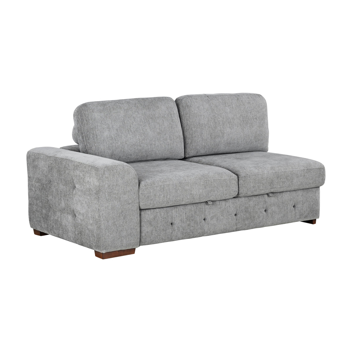 Raife Gray 4-Piece Sectional with Right Chaise and Pull-out Bed by Homelegance at Eve Furniture